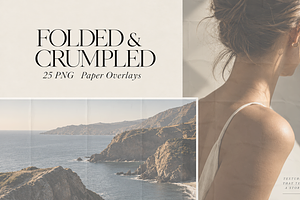 Folded & Crumpled Paper Overlays