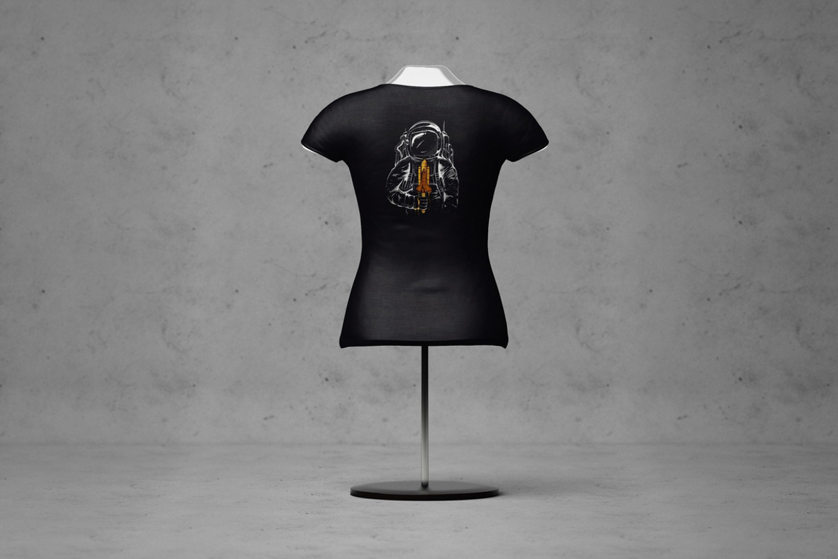 Female T-Shirt Mannequin Mock-Up, an Advertising Mockup by MassDream (Photo 2 of 12)