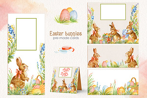 Easter Bunnies Watercolor Collection