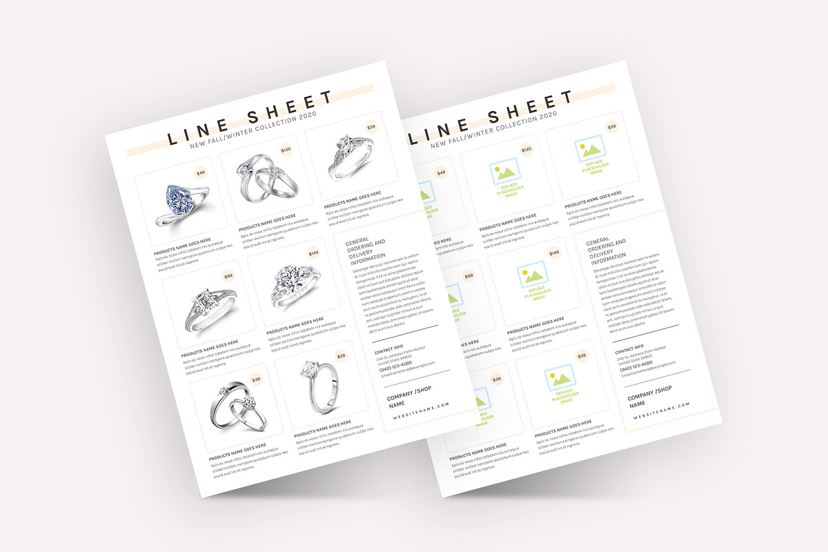 Modern Line Sheet Template, a Templates & Theme by Axpand (Photo 6 of 6)
