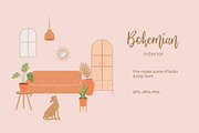 Bohemian living room, an Object Illustration by Tallina (Thumbnail 1 of 3)