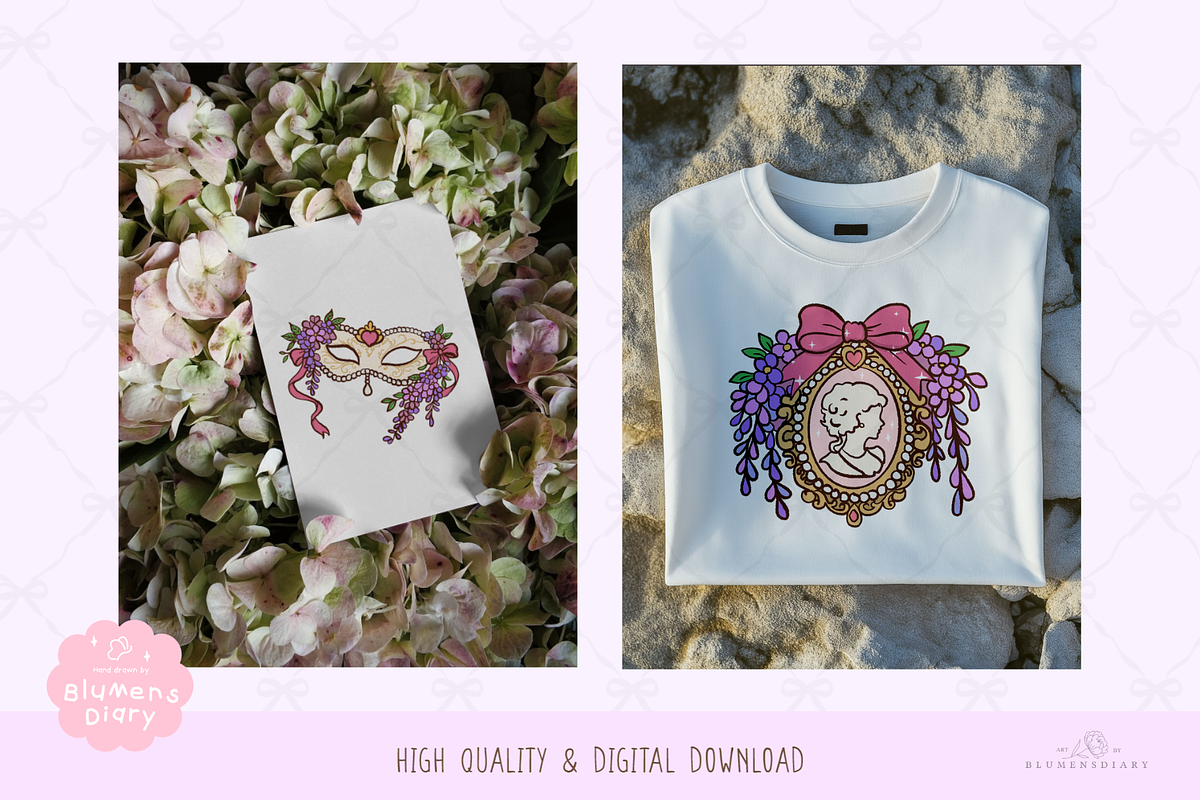 Wisteria Masquerade Clipart, a Person Illustration by Blumensdiary (Photo 5 of 6)