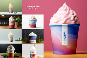 Ice Cream Cup Mockup