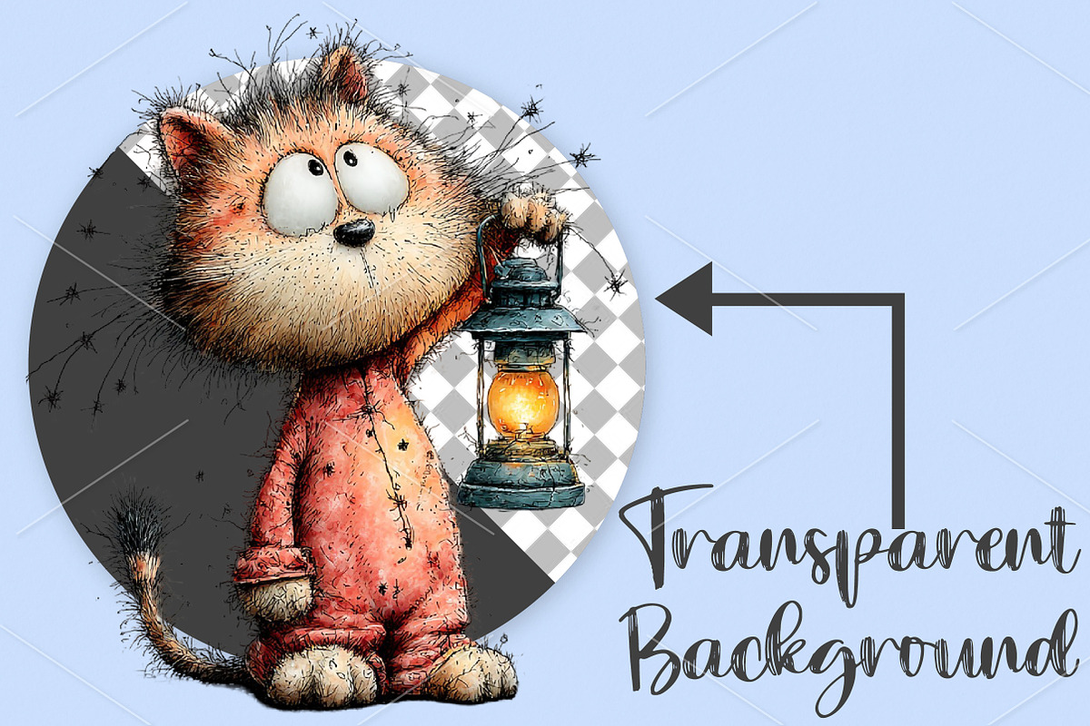 Whimsical Summer Cats Clipart Bundle, an Illustration by Canvas Craft (Photo 3 of 7)
