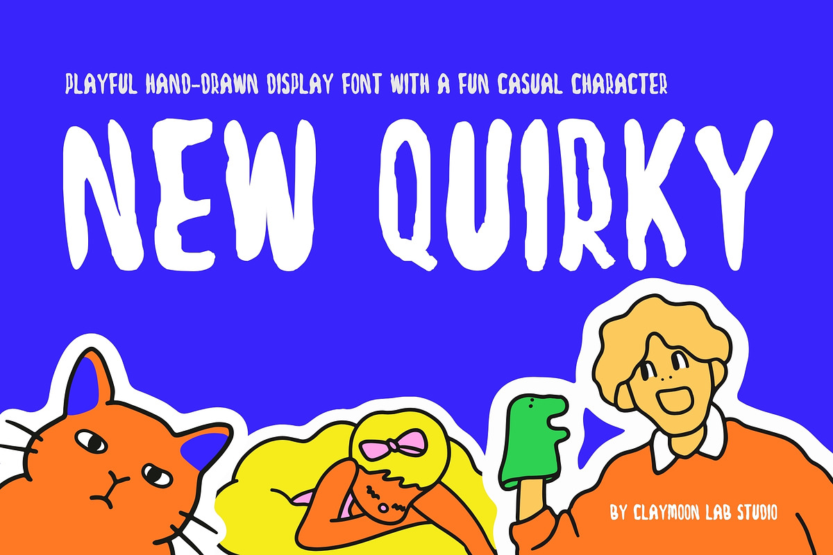 Quirky Daily — Playful Display Font, a Handwritten Font by Claymoon Lab (Photo 1 of 14)