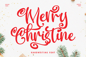 Merry Christine - Handwriting Font