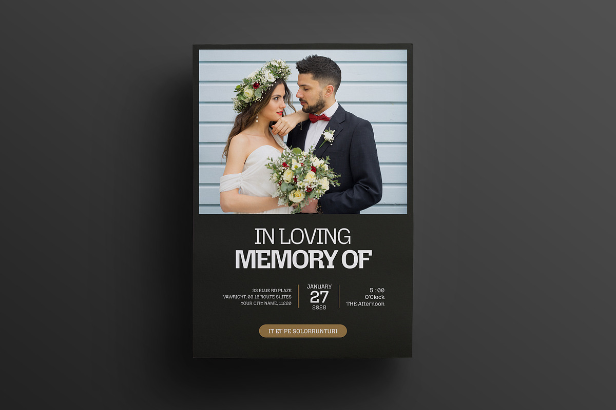 Heaven Funeral Program Template, an Invitation Template by Creatiya Type (Photo 3 of 6)