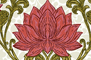 Vintage Lotus Art Nouveau Patterns, a Pattern Graphic by NayaChu (Thumbnail 9 of 9)
