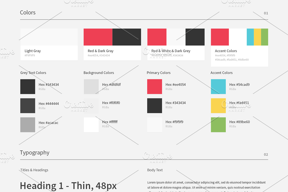 Reddy Flat Website UI, an UI Kit Template by Midnize Studio (Photo 2 of 5)