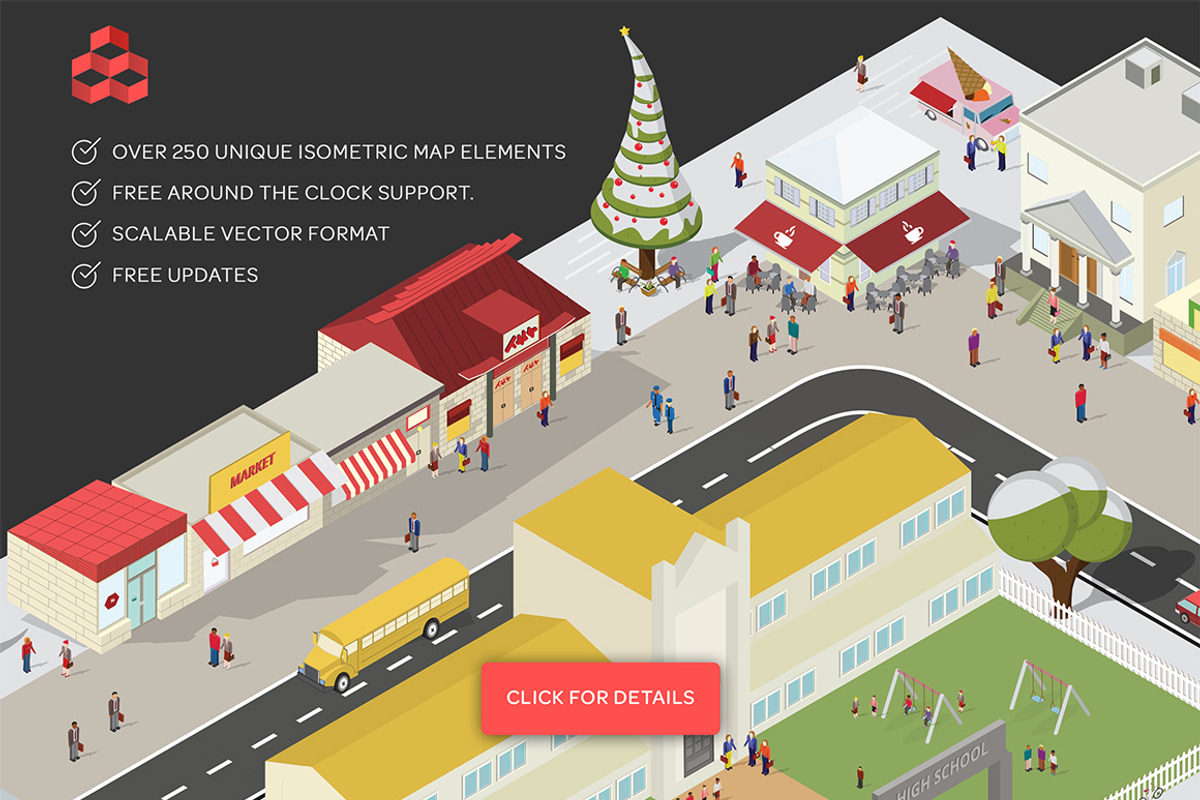 Isometric City Maps Builder, an Illustration by Vectopus.com (Photo 2 of 5)
