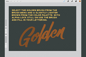 GOLDEN Procreate Brush System