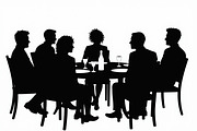 Group Dining Vector Bundle, an Illustration by BIPLOB EXPERT (Thumbnail 5 of 9)