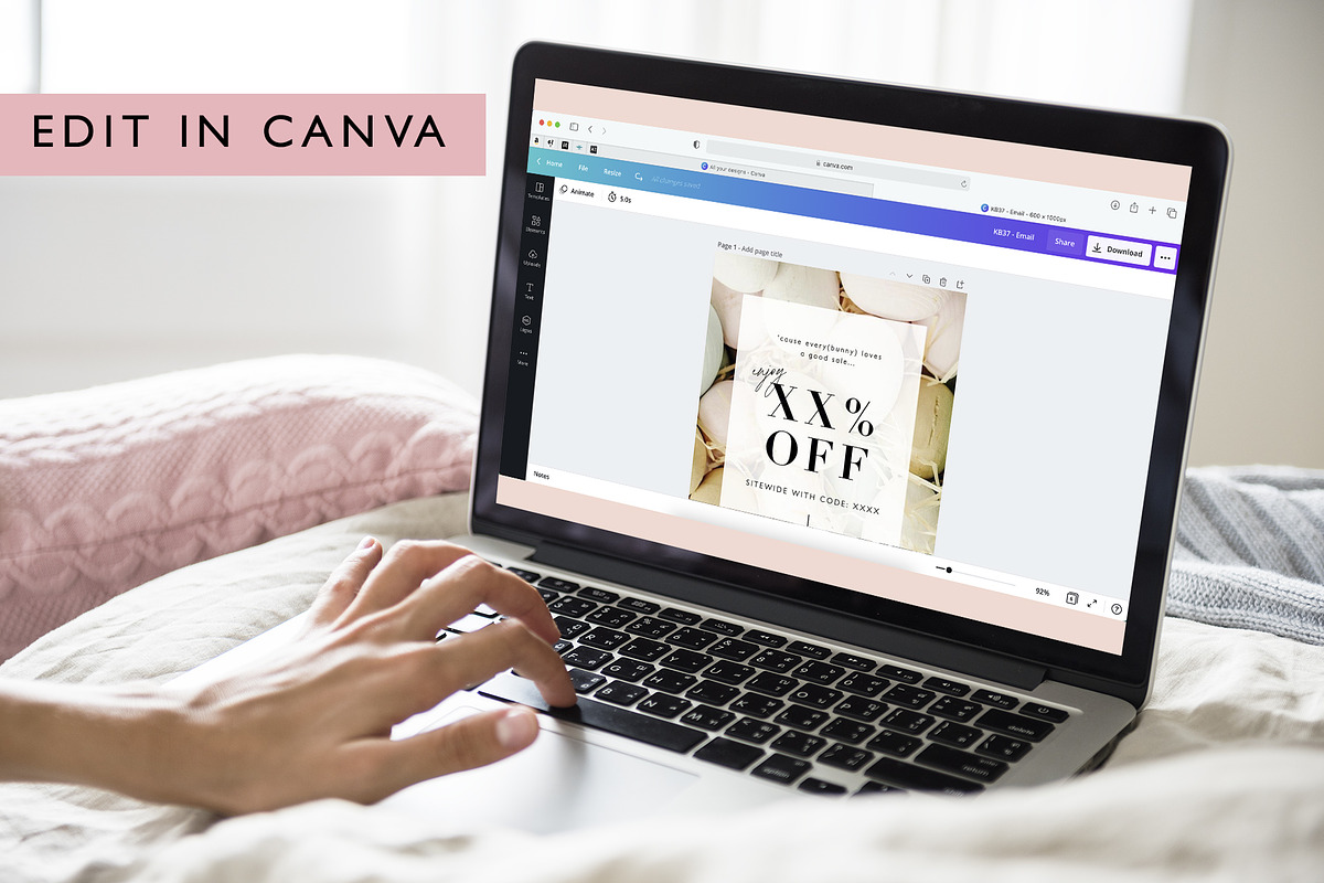 Easter Sale Email Template Canva, an Email Template by KikiBunnyCreative (Photo 5 of 7)