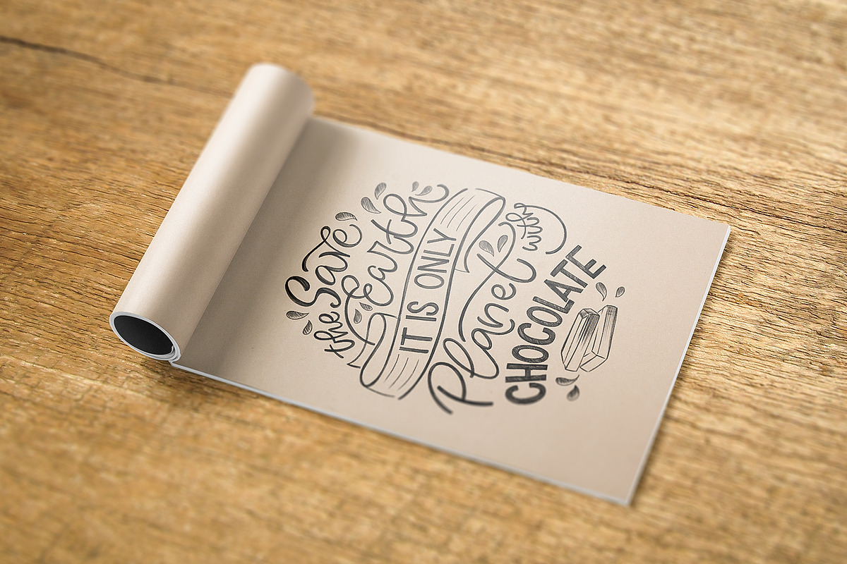 Chocolate Quotes Lettering Set, a Decorative Illustration by Kandella's Art (Photo 8 of 8)