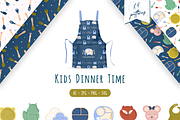 Kids Dinner Time, a Food Illustration by ApollinariaManko (Thumbnail 2 of 14)