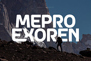 Mepro Exoren - Extreme Sports Font, a Sans Serif Font by trabaskriya (Thumbnail 1 of 10)
