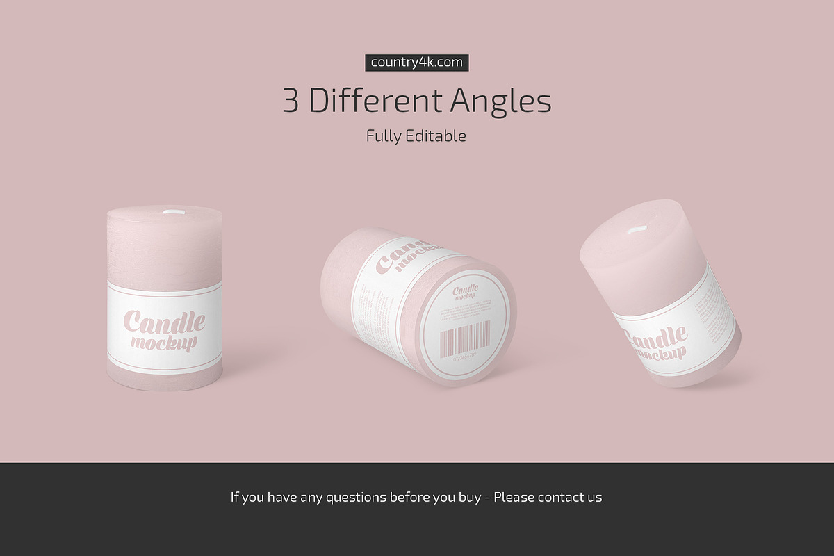 Candle Mockup Set, a Household Mockup by Country4k (Photo 4 of 4)