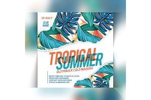 Tropical Summer Party Invite