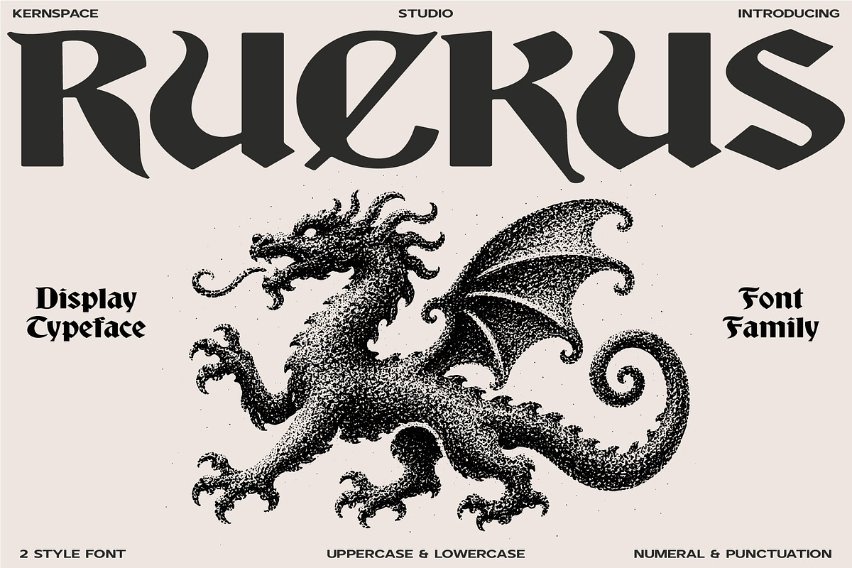 KSP Ruckus, a Blackletter Font by letrasdegs (Photo 1 of 8)