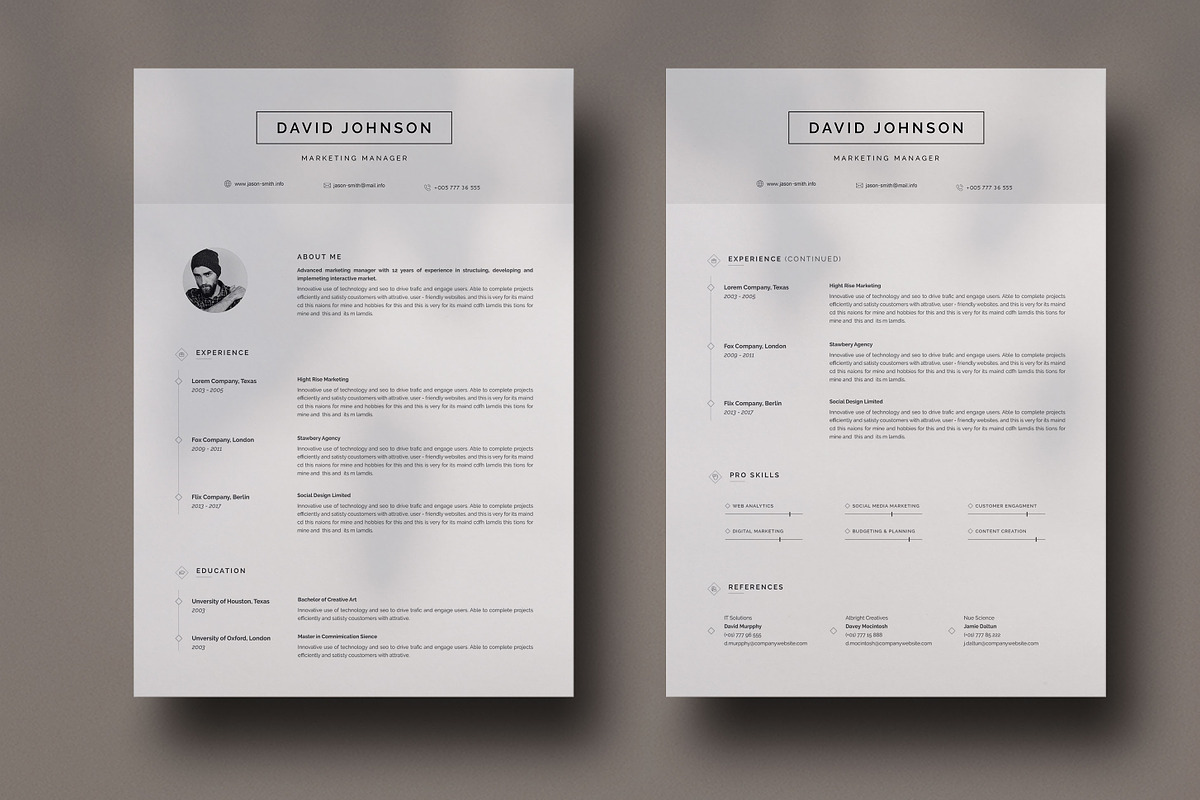 Resume, a Marketing Template by UX-group (Photo 2 of 3)