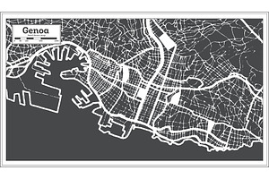 Genoa Italy City Map