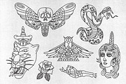 Vector Hipster Tattoos, an Object Graphic by RobinHoldsworth (Thumbnail 2 of 2)