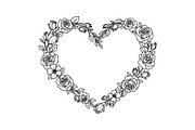 Floral Heart Frame SVG Bundle, an Illustration by Designs_River (Thumbnail 24 of 31)