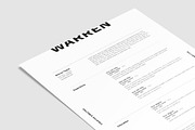 Warren | CV / resume template, a Resume Template by CV house (Thumbnail 2 of 8)