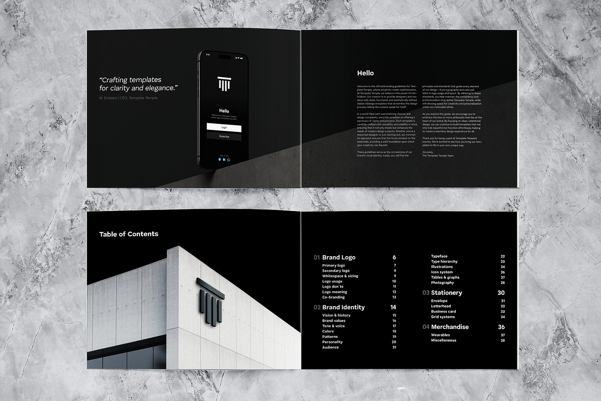 Minimalist Brand Guidelines Template, a Magazine Template by Template Temple (Photo 2 of 10)