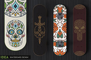 100 Decorative Vector Skulls, a Decorative Illustration by pixaroma (Thumbnail 19 of 37)