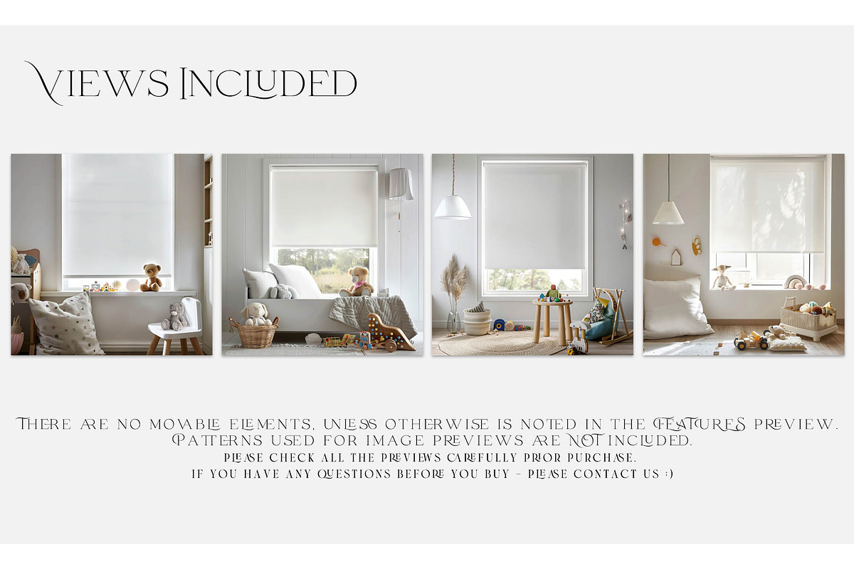 Nursery Roll Blinds & Pillow Mockups, a Household Mockup by mock-ups (Photo 2 of 14)