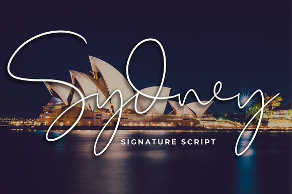 Sydney Signature Script Font preview 8