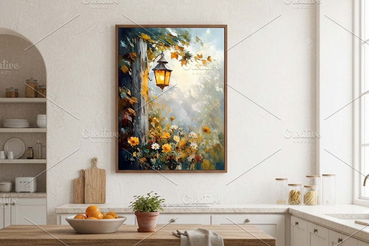 Autumn Lantern Oil Painting, a Background Graphic by Floraphoria (Photo 8 of 15)