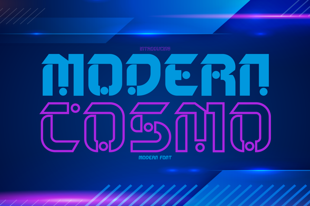 Modern Cosmo - Modern Font, a Font by PutraCetol Studio (Photo 1 of 5)