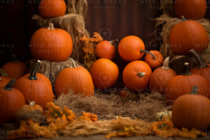 Pumpkin Farm Digital Backdrop