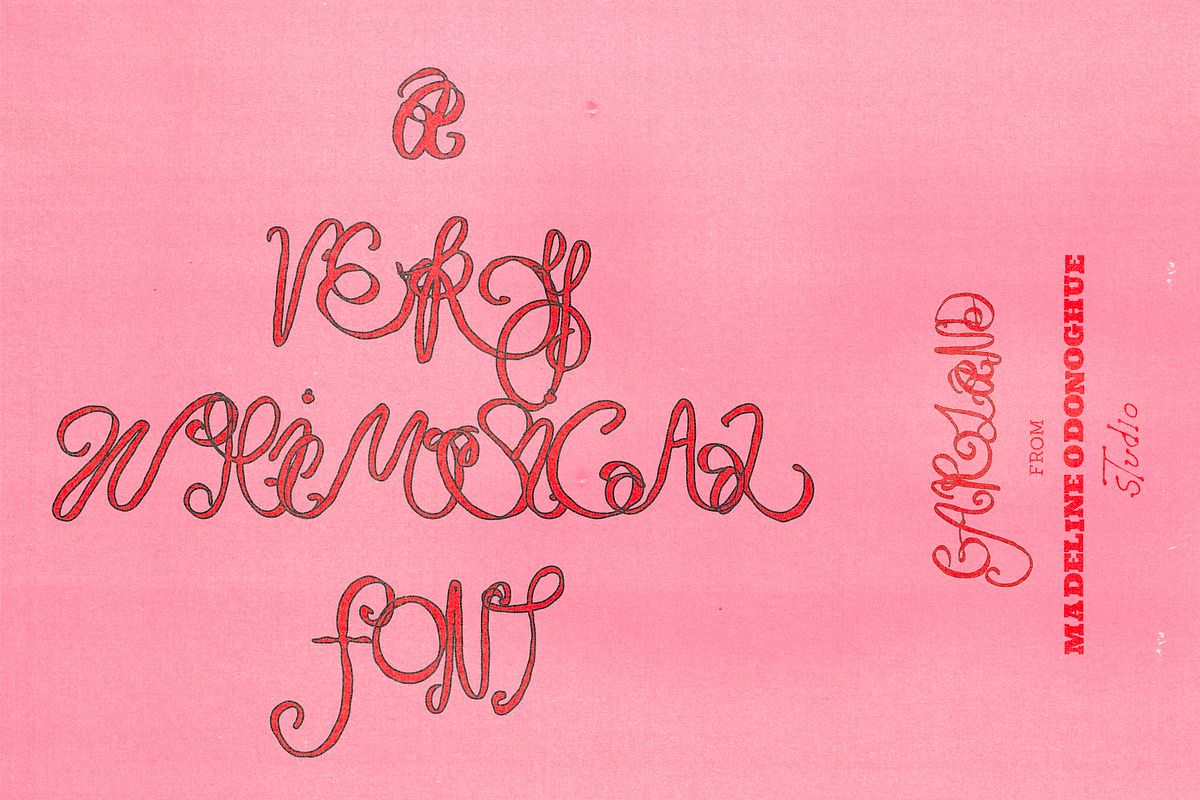 Garland Hand Drawn Ornamental Font, a Handwritten Font by Madeline ODonoghue Design (Photo 7 of 9)