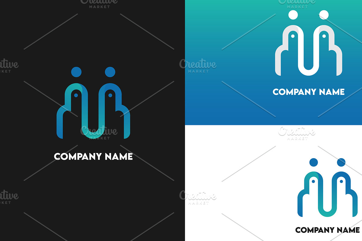 M Letter Logo banner template, a Branding & Logo Template by graphics city