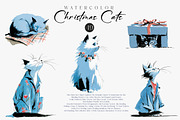 Christmas Cats Holiday Cats Set, an Illustration by CreationArt (Thumbnail 5 of 7)