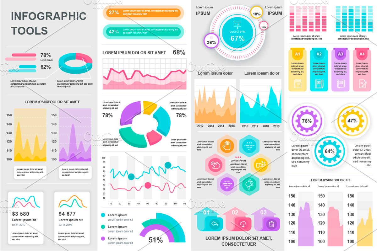 Infographics UI, UX, KIT Elements, a Presentation Template by alexdndz