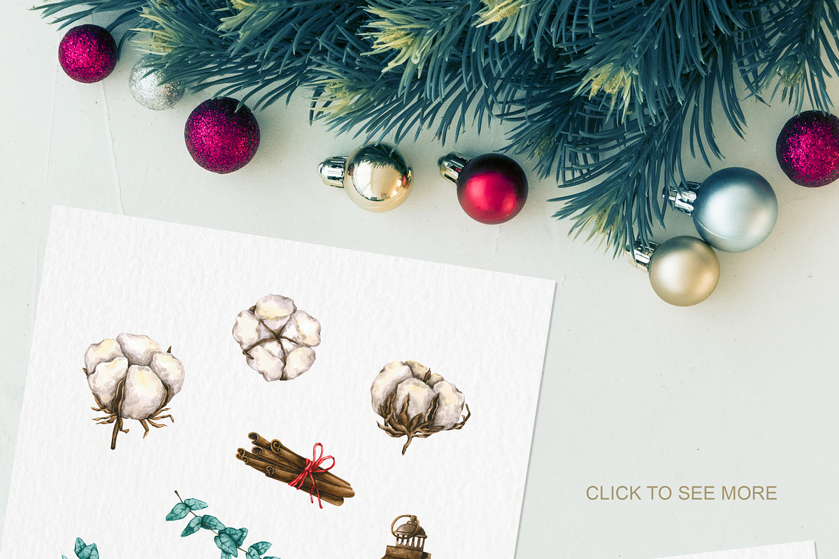 Cozy winter. Watercolor set, a Decorative Illustration by Ola_Vola (Photo 2 of 5)