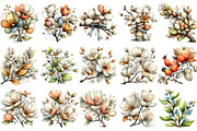 Whimsical Spring Flower Clipart, an Illustration by OK Design (Thumbnail 3 of 6)