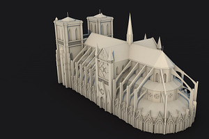 5 Famous Landmark France Low Poly