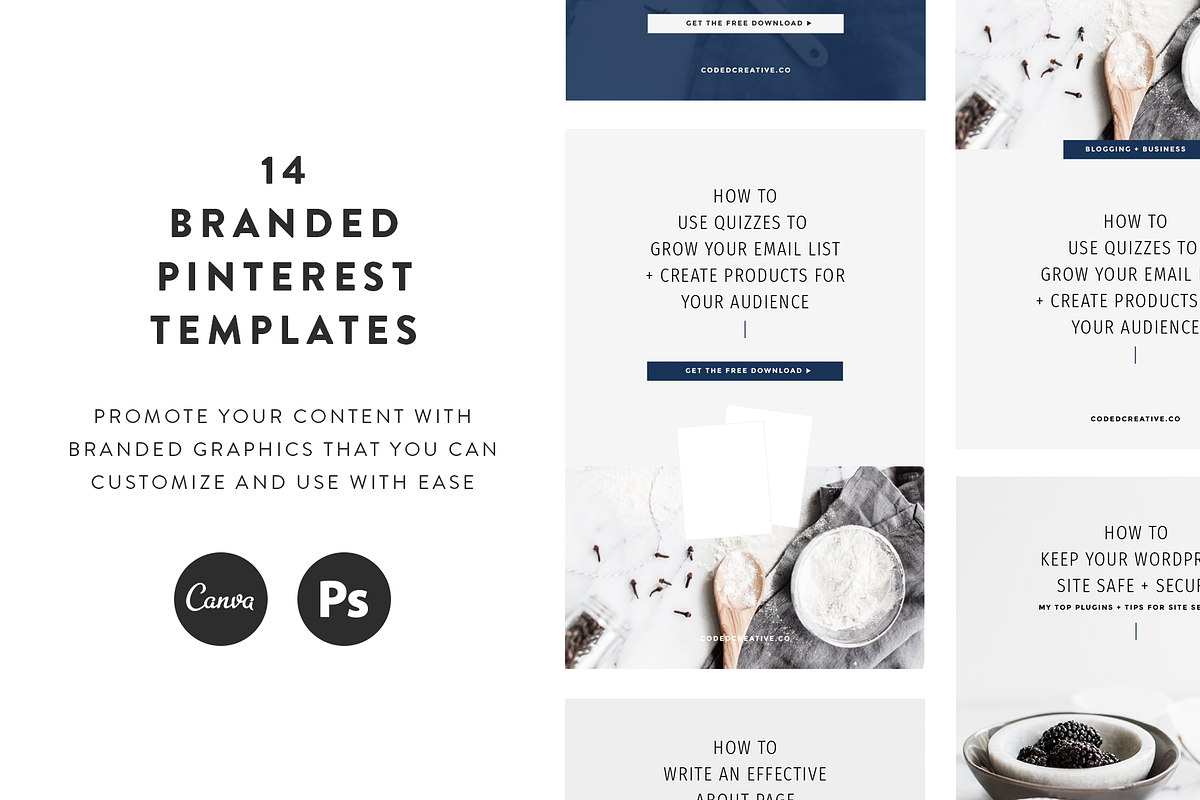 Sugar Pinterest Templates, a Social Media Template by Coded Creative (Photo 1 of 6)