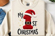 My 1st Christmas PNG T-Shirt, a Seasonal Illustration by Canvas Craft (Thumbnail 2 of 5)