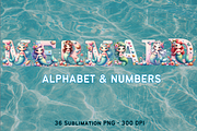 Mermaid Alphabet Font & Numbers, a Symbol Font by Bubble Pixel (Thumbnail 1 of 8)