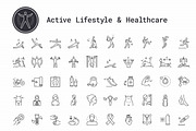 Health, Sport & Fitness Linear Icons, a Solid Icon by Nuburu (Thumbnail 2 of 5)