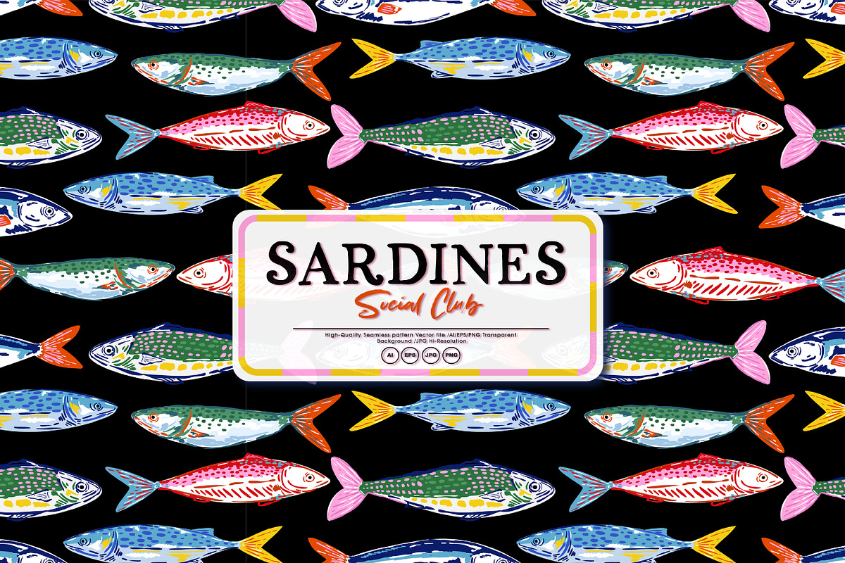 Sardine Social Club, a Pattern Graphic by MSNTY STUDIOX (Photo 5 of 30)