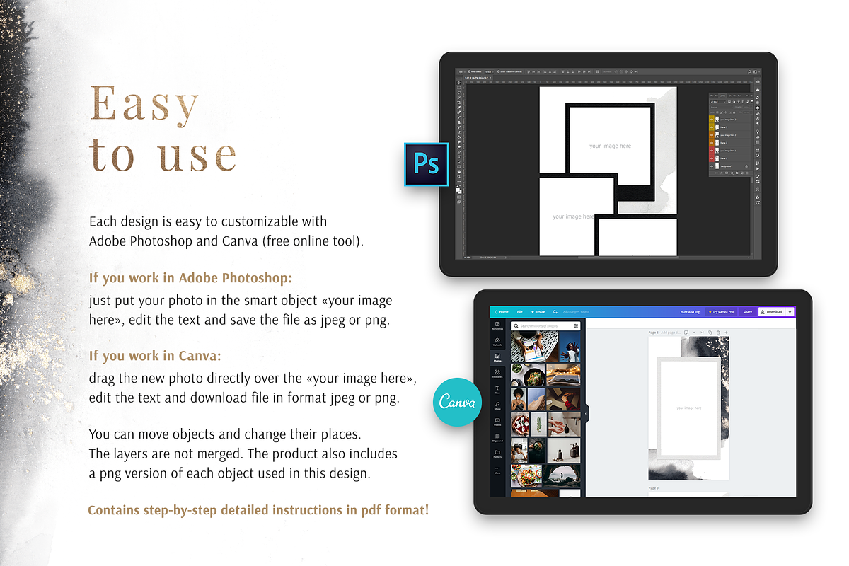 Starfall stories templates Canva+PS, a Social Media Template by Helen Halik art (Photo 5 of 11)