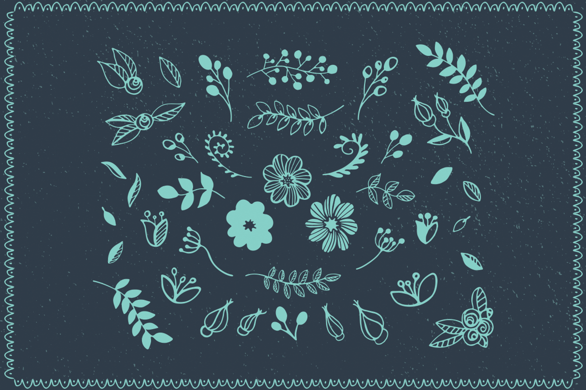 Vector Vintage Floral, a Decorative Illustration by By Kerri Ann (Photo 2 of 2)