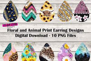 Sublimation Earring PNG Bundle